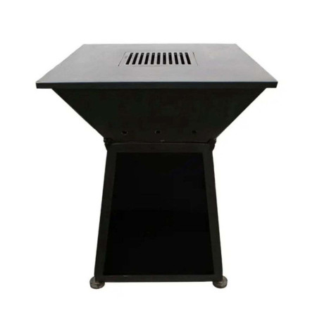 Gratar cu plita patrata 750x750 mm, H 950 mm, tabla 10mm