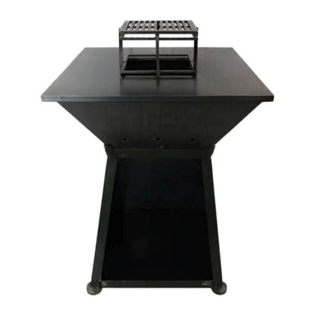 Gratar cu plita patrata 750x750 mm, H 950 mm, tabla 10mm