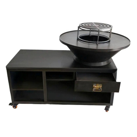 Gratar cu plita rotunda 850 mm, H 950 mm, plita 10mm