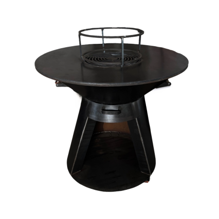 	Gratar con cu plita rotunda 750 mm, H 900 mm, grosime plita 10 mm