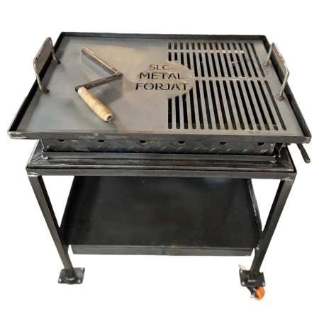 Gratar 70x50 cu inaltime reglabila, plita de 4 mm  