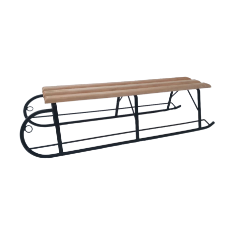 Sanie din lemn si metal, doua locuri